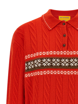 Guest in Residence Red Wool Cardigan