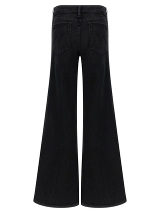 Mother Denim Black Cotton Flared Jeans