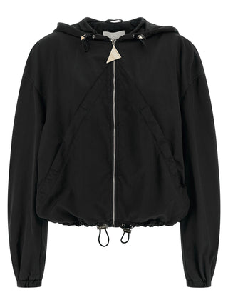 The Attico Black Polyester Bomber