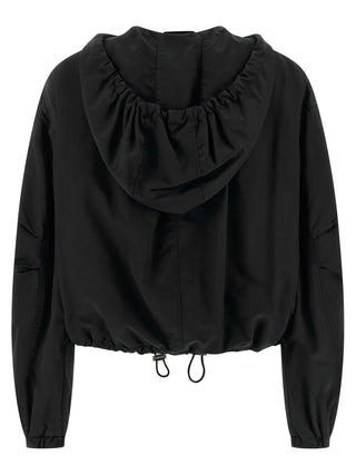 The Attico Black Polyester Bomber