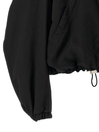 The Attico Black Polyester Bomber