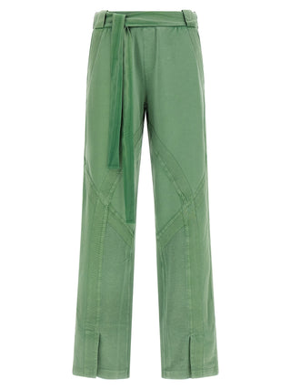 The Attico Bicolor Cotton Casual Pants