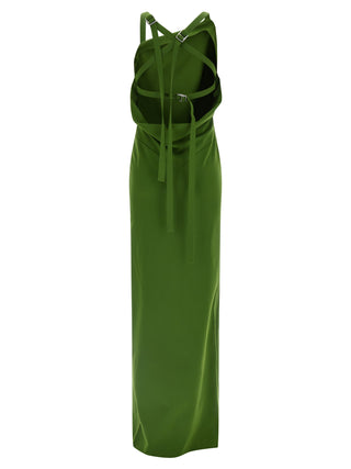 The Attico Bicolor Viscose Long Dress