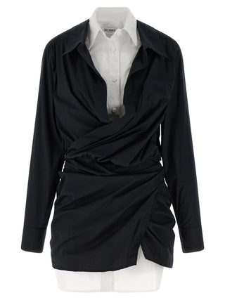 The Attico Bicolor Cotton Short Dress