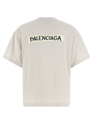 Balenciaga Gray Cotton T-Shirt