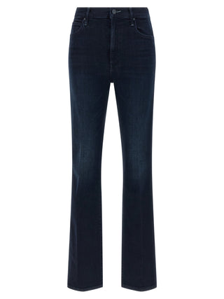 Mother Denim Blue Cotton Flared Jeans