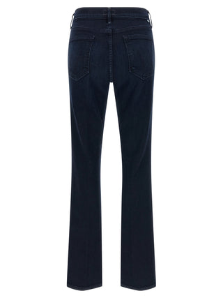 Mother Denim Blue Cotton Flared Jeans