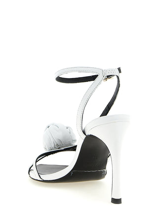 ROTATE BIRGER CHRISTENSEN White Calfskin Stiletto Heel Sandals