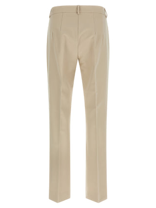'S Max Mara Beige Cotton Cropped Pants