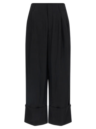 Darkpark Black Viscose Casual Pants