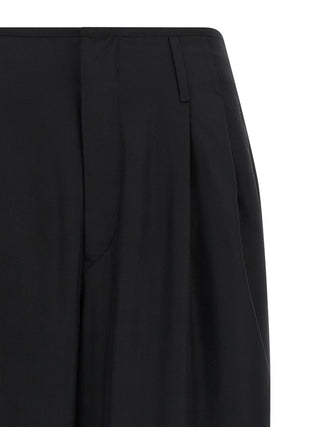 Darkpark Black Viscose Casual Pants