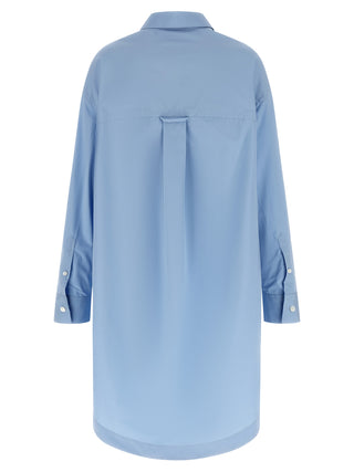 Ami Paris Blue Cotton Midi Dress