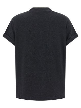 Brunello Cucinelli Gray Cotton T-Shirt