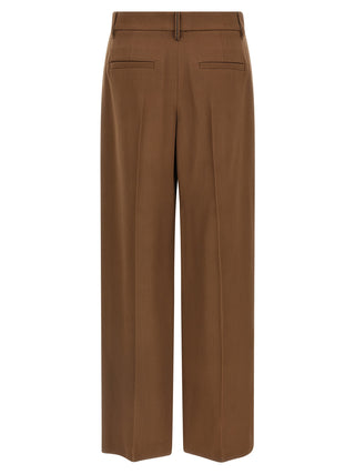 Brunello Cucinelli Brown Virgin Wool Casual Pants