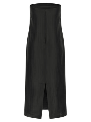 Loulou De Saison Black Viscose Midi Dress