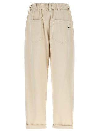 Brunello Cucinelli Beige Cotton Casual Pants