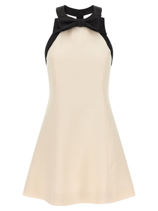 Valentino Garavani Bicolor Virgin Wool Short Dress