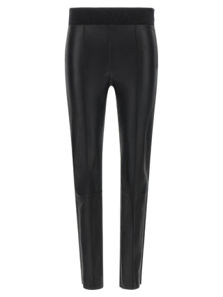 Brunello Cucinelli Black Lamb Leather Leggings