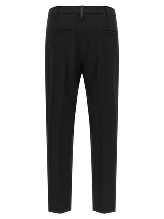 Brunello Cucinelli Black Virgin Wool Dress Pants