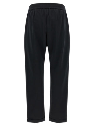 Brunello Cucinelli Black Cotton Joggers (Workout Pants)