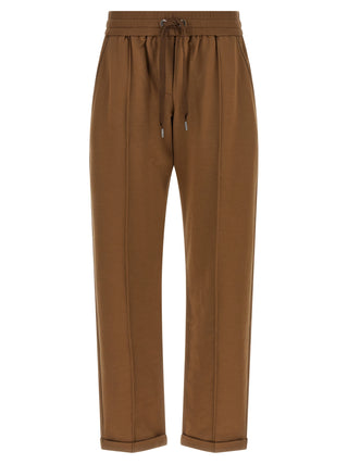 Brunello Cucinelli Brown Cotton Joggers (Workout Pants)