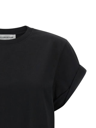 Victoria Beckham Black Cotton T-Shirt