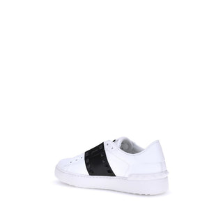 Valentino Garavani White Calf Leather Bos Taurus Low Top Sneakers