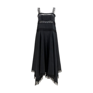 Ganni Black Silk Casual Dress