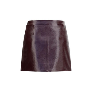 Courrèges Bordeaux Cotton Mini Skirt