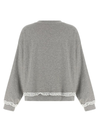 Ganni Gray Organic Cotton Sweatshirt