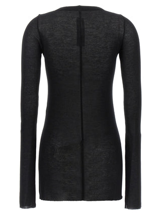 Rick Owens Black Viscose Long Sleeve T-Shirt