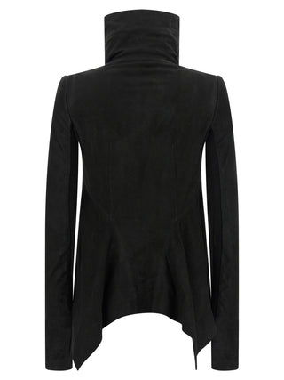 Rick Owens Black Lamb Leather Leather Jacket