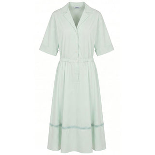 Malo Green Cotton Women Dress