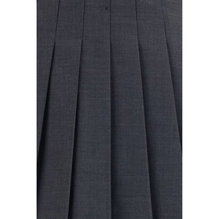 Self-Portrait Gray Polyamide Mini Skirt