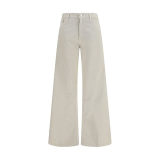 Haikure White Cotton Relaxed Fit Jeans