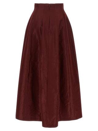 Alberta Ferretti Red Triacetate Mini Skirt