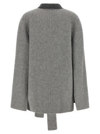 Alberta Ferretti Gray Wool Cardigan
