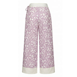 Malo Purple Silk Women Pants