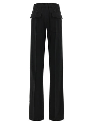 Rick Owens Black Viscose Casual Pants