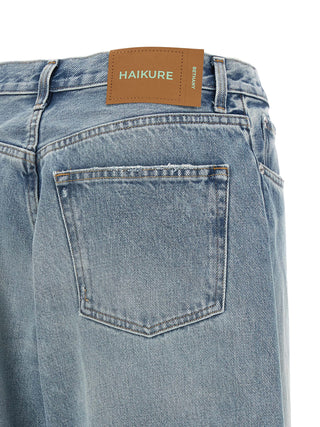 Haikure Blue Cotton Relaxed Fit Jeans