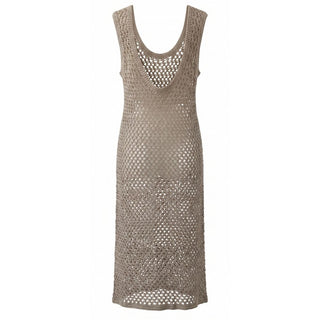 Malo Beige Cotton Women Dress