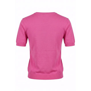 Malo Pink Cotton Women Sweater