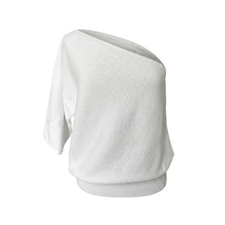 Malo White Cotton Women Sweater