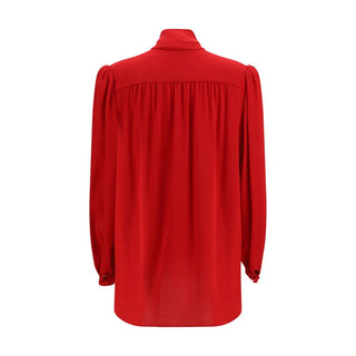 Valentino Garavani Red Silk Blouse
