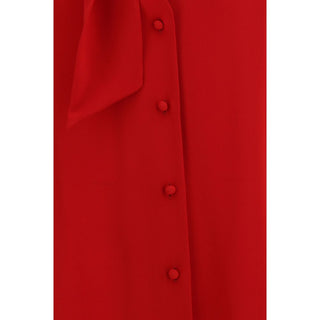 Valentino Garavani Red Silk Blouse