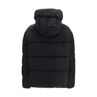 PINKO Black Nylon Full-Length Jacket