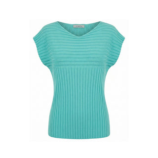 Malo Light Blue Cotton Women Sweater