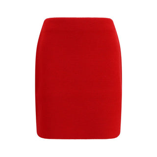Fabiana Filippi Red Wool Oves Aries Mini Skirt