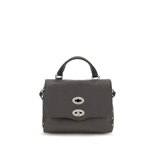 Zanellato Gray Calf Leather Bos Taurus Shoulder Bag