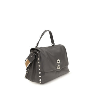 Zanellato Gray Calf Leather Bos Taurus Shoulder Bag
